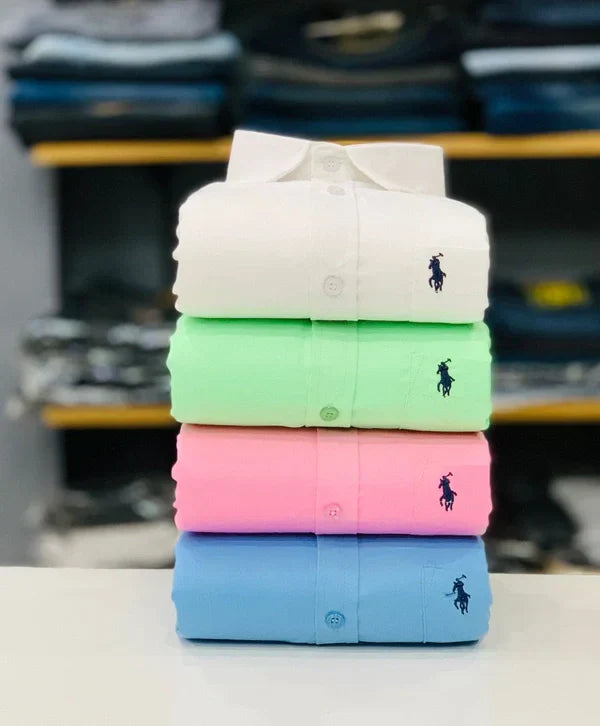 RL Polo Branded Plain Shirt – Premium Slim Fit Collection