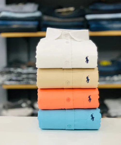 RL Polo Branded Plain Shirt – Premium Slim Fit Collection