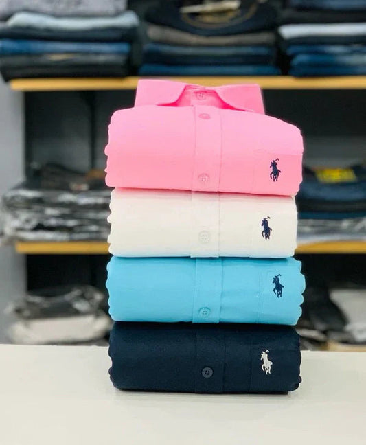 RL Polo Branded Plain Shirt – Premium Slim Fit Collection