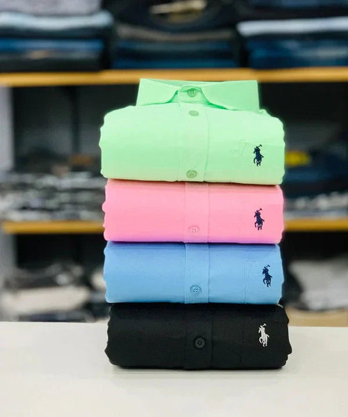 RL Polo Branded Plain Shirt – Premium Slim Fit Collection