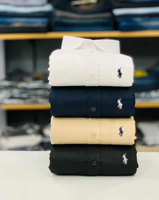 RL Polo Branded Plain Shirt – Premium Slim Fit Collection