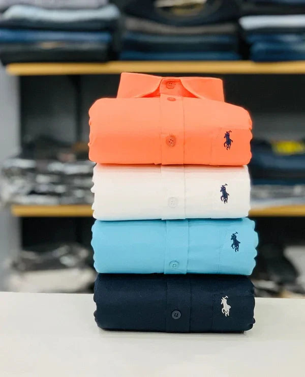 RL Polo Branded Plain Shirt – Premium Slim Fit Collection