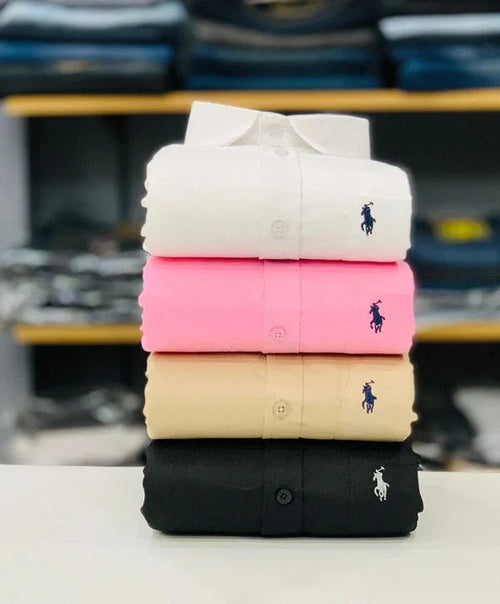 RL Polo Branded Plain Shirt – Premium Slim Fit Collection