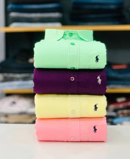 RL Polo Branded Plain Shirt – Premium Slim Fit Collection